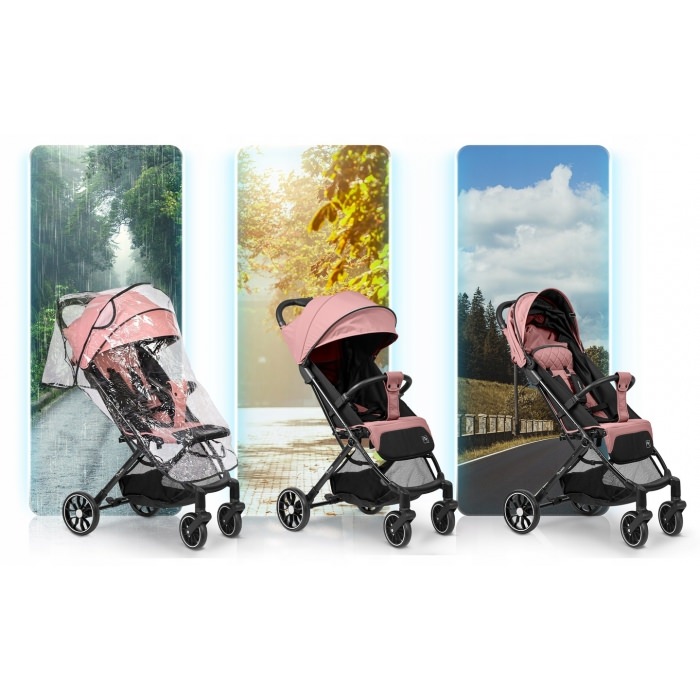 Carucior sport pentru copii, 78 x 33 x 104 cm, nukido paseo, roz
