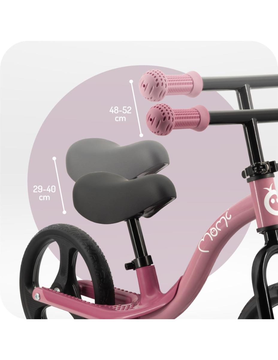 Bicicleta fara pedale cu roti led momi isoka pink