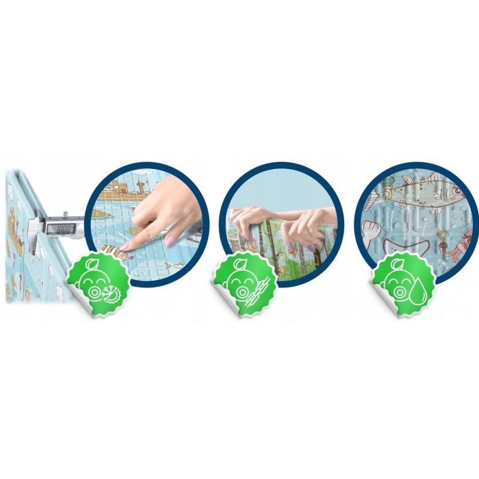 Salteluta de joaca din spuma 200 x 180 x 1 cm nukido nk-340 ocean-forest