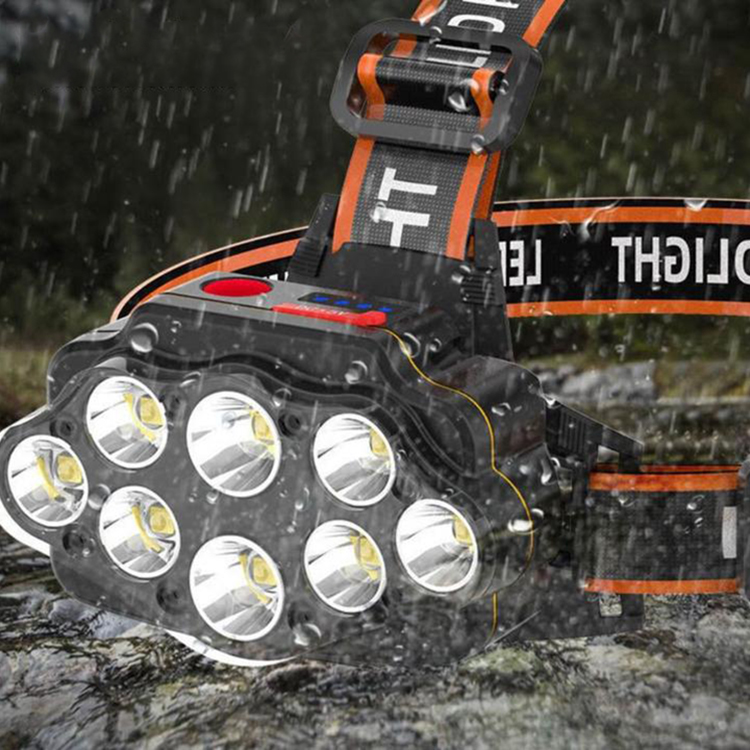 Lanterna frontala de cap 30w, xc88, 8 led, reincarcabila
