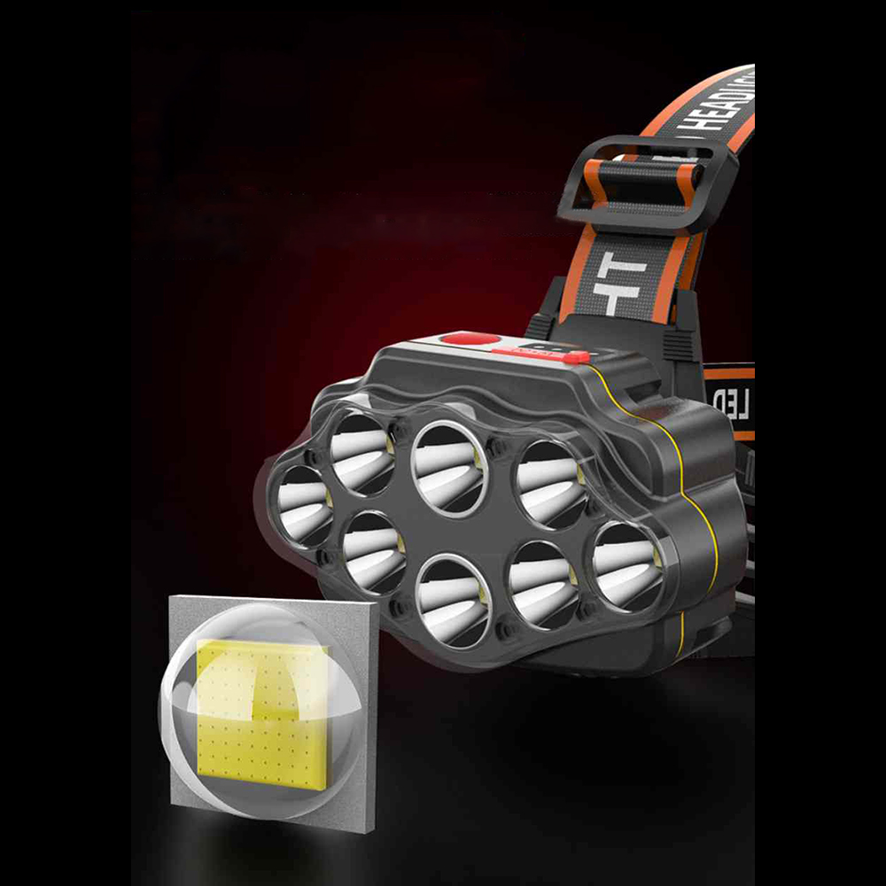 Lanterna frontala de cap 30w, xc88, 8 led, reincarcabila
