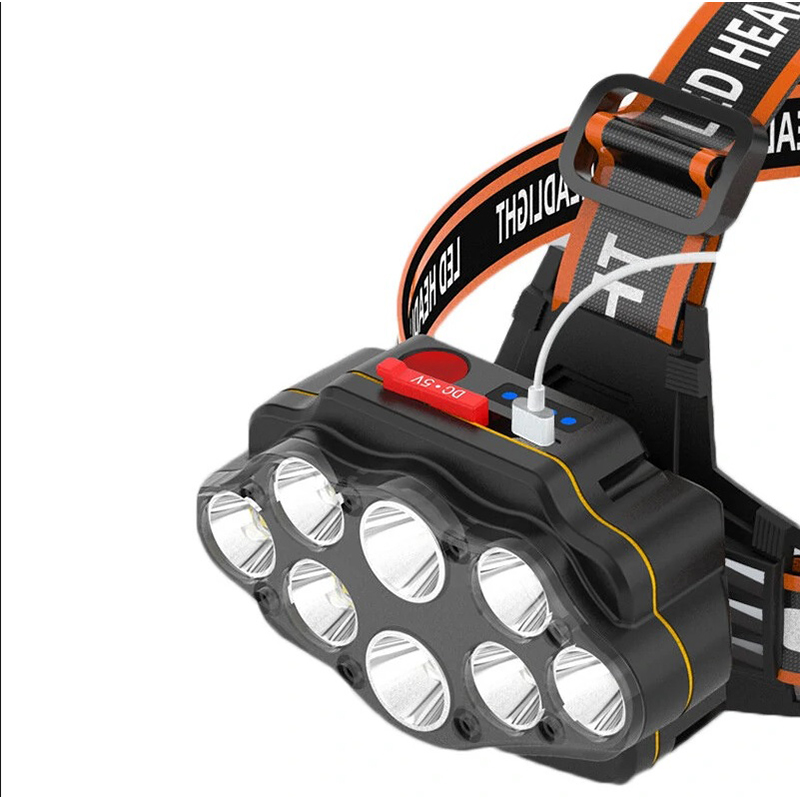 Lanterna frontala de cap 30w, xc88, 8 led, reincarcabila