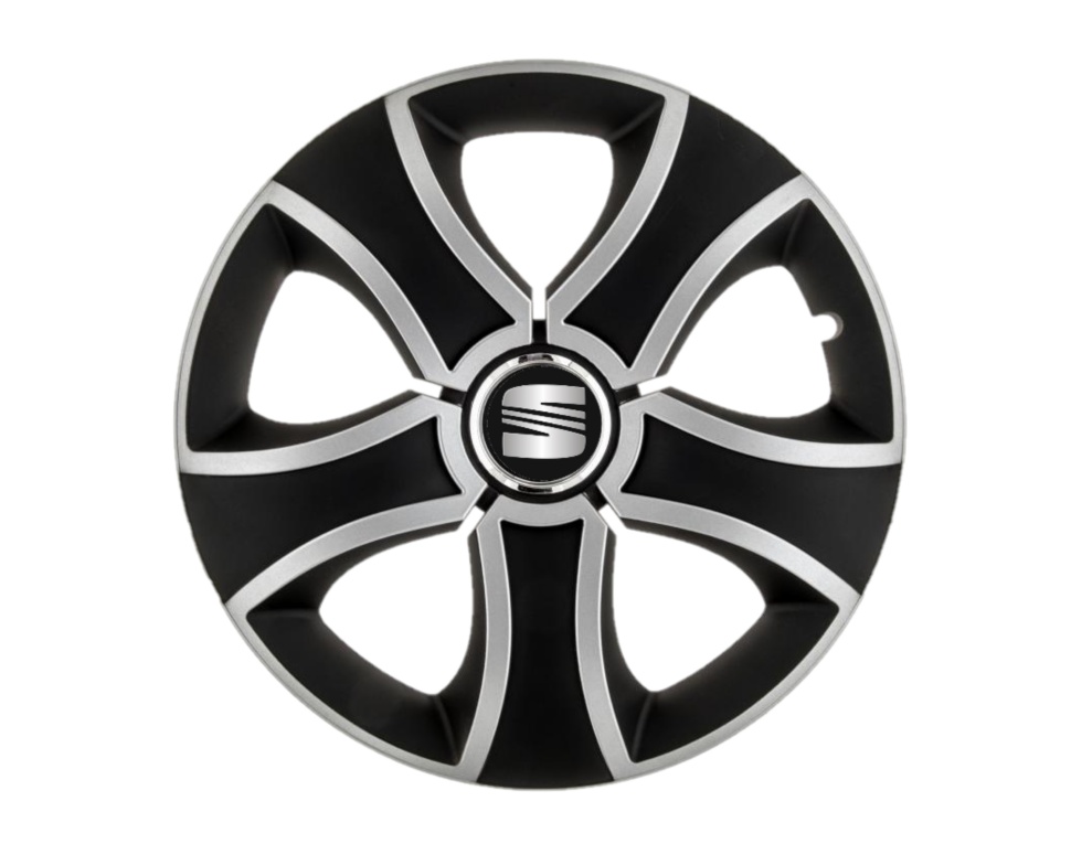 Set 4 capace roti bis gri-negru r16 pentru gama auto seat