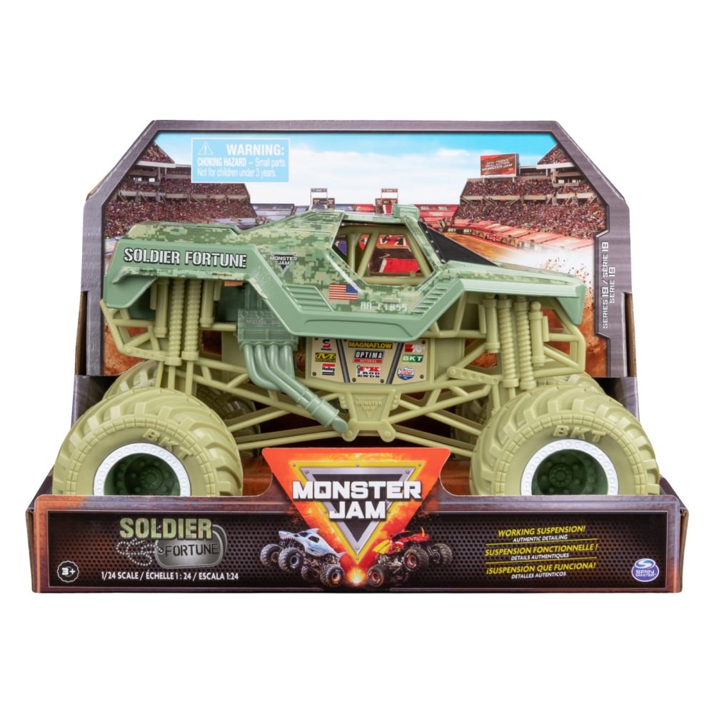 Masinuta metalica monster jam soldier fortune scara 1:24