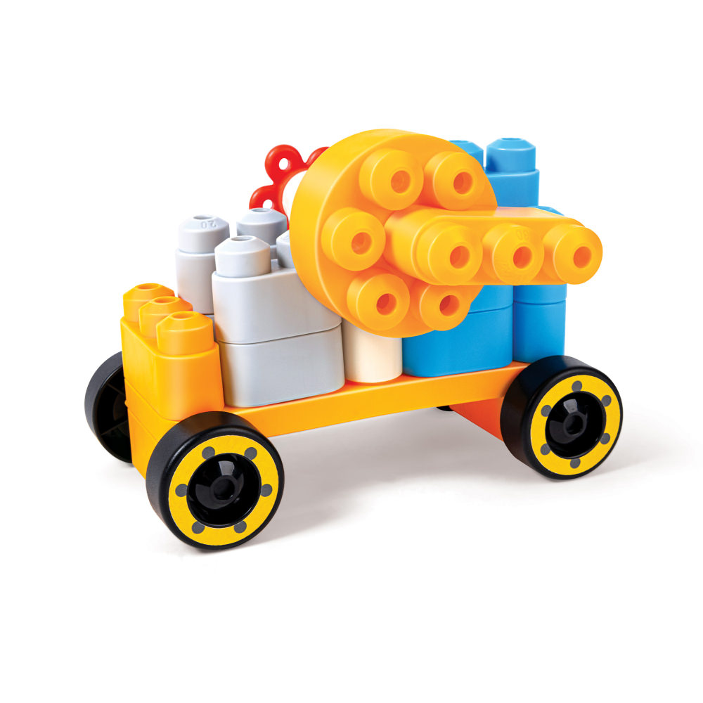 Set constructie polym - masina de pompieri de jucarie (106 piese)