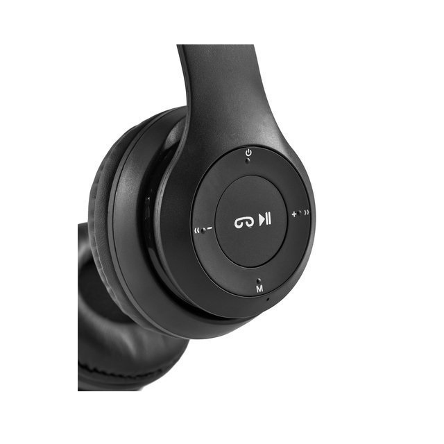 Casti audio pliabile wireless cu microfon, radio si slot sd card