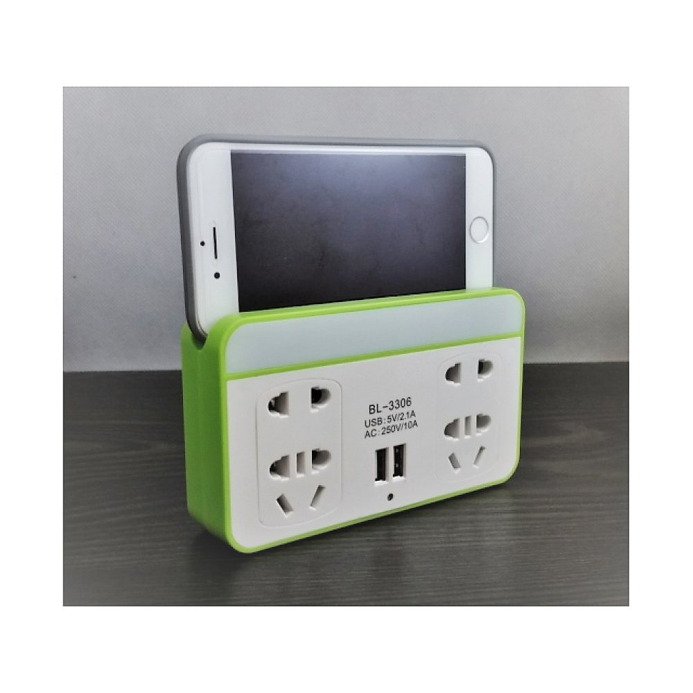 Priza universala cu suport telefon si lampa de veghe cu senzor