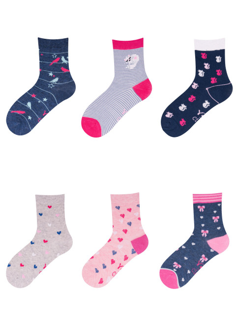 Sosete pentru fetite colorate - diverse modele (marime disponibila: marimea 29)