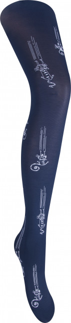 Dres 40 den cu pisicute (culoare: bleumarine, marimi dresuri: 6-9 luni ↔ 6-12