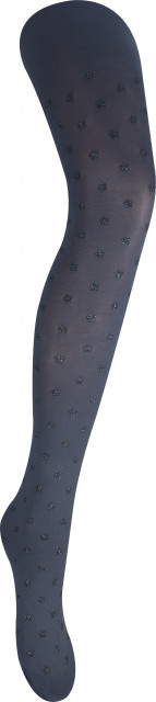 Dres microfibra 40 den cu floricele sclipitoare (culoare: bleumarine, marimi