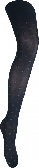 Dres microfibra 40 den cu floricele sclipitoare (culoare: bleumarine, marimi