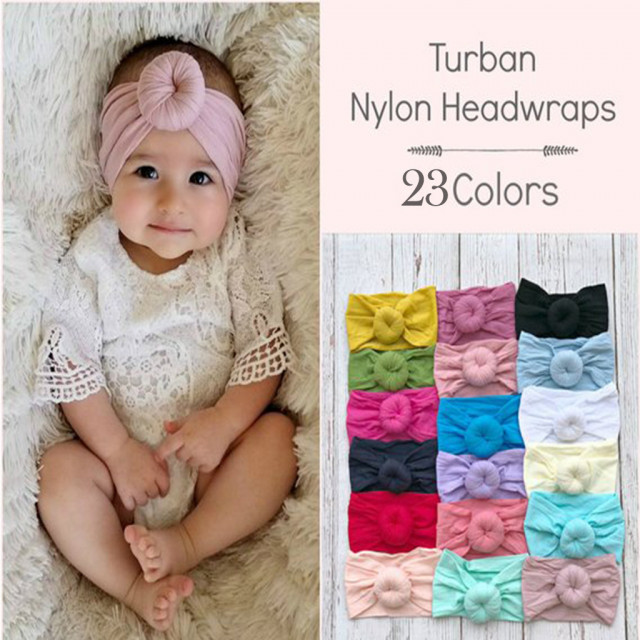 Bentita turban lata (marime disponibila: 12-24 luni, culoare: galben mustar)