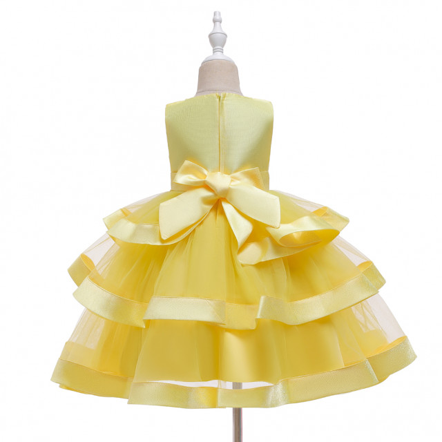 Rochita de ocazie galbena cu volane (marime disponibila: 9-12 luni (marimea 20