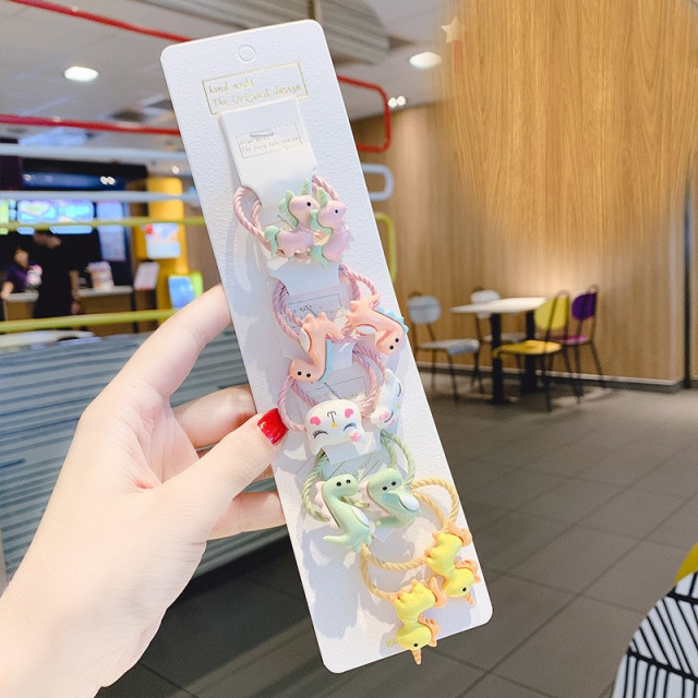 Set 10 elastice pentru par - mystical animals