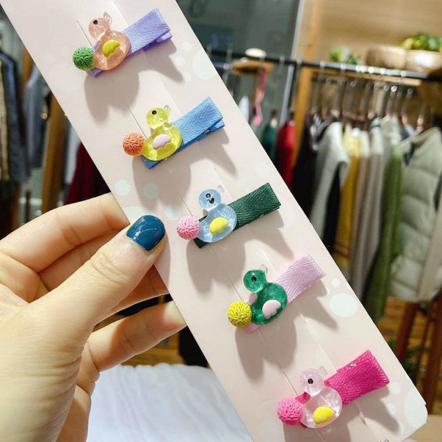 Set de 5 clame colorate pentru par - ratuste