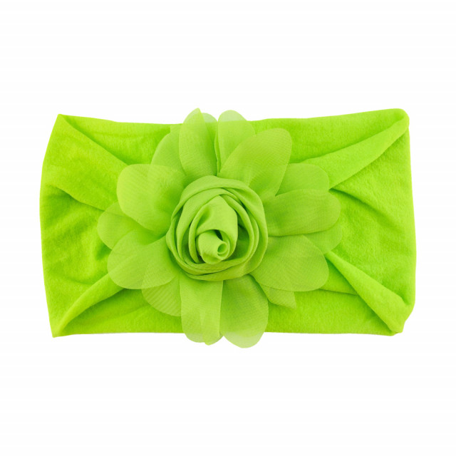 Bentita lata cu trandafiras (marime disponibila: 0-12 luni, culoare: verde neon)