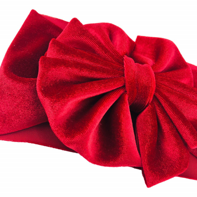 Bentita lata din catifea cu funda (marime disponibila: 6-12 luni (marimea 19