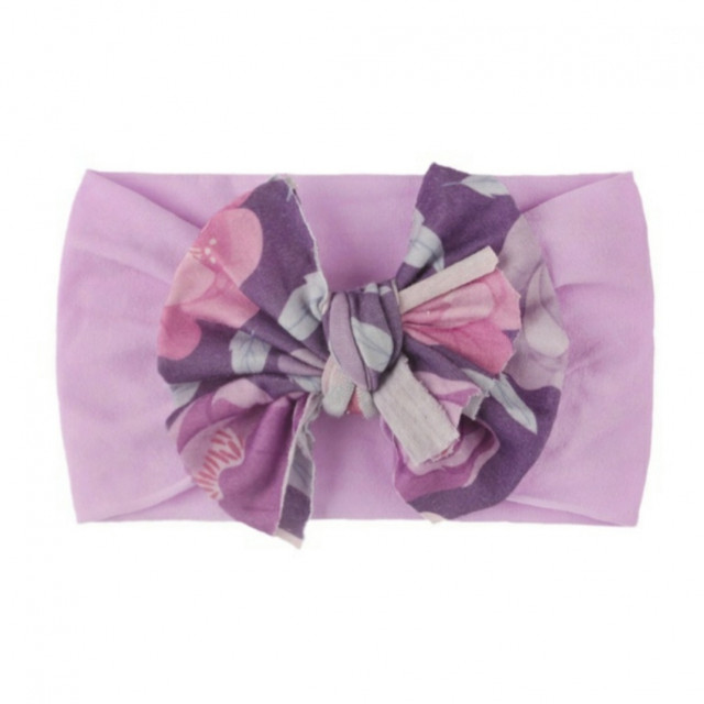 Bentita lata cu funda inflorata aplicata (marime disponibila: 0-12 luni, model: