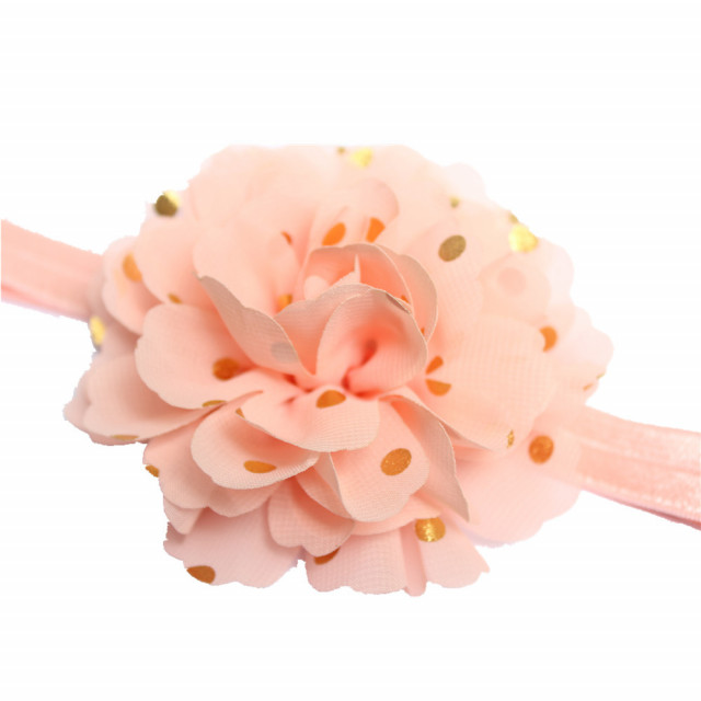 Bentita pentru fetite - margareta cu bulinute aurii (marime disponibila: 0-12