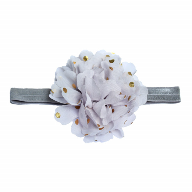 Bentita pentru fetite - margareta cu bulinute aurii (marime disponibila: 0-12