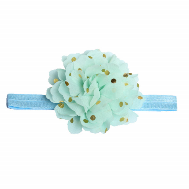 Bentita pentru fetite - margareta cu bulinute aurii (marime disponibila: 0-12