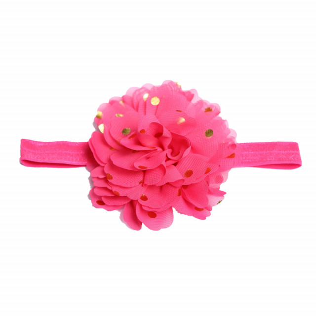 Bentita pentru fetite - margareta cu bulinute aurii (marime disponibila: 0-12