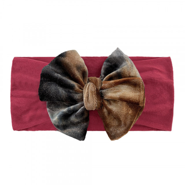 Bentita lata cu fundita din catifea (marime disponibila: 0-12 luni, culoare: