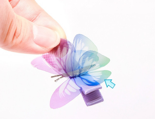 Clama pentru fetite - fluturasi colorati (model: 1)