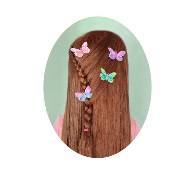 Clama pentru fetite - fluturasi colorati (model: 8)