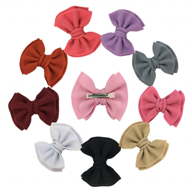 Clama pentru fetite - fundita (culoare: roz ciclamen)