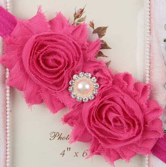 Bentita cu flori si strasuri aplicate (culoare: alb, marime disponibila: 0-12