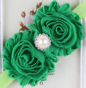 Bentita cu flori si strasuri aplicate (culoare: alb, marime disponibila: 0-12