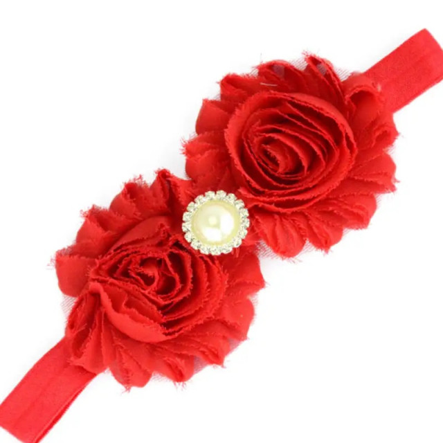 Bentita cu flori si strasuri aplicate (culoare: galben, marime disponibila: