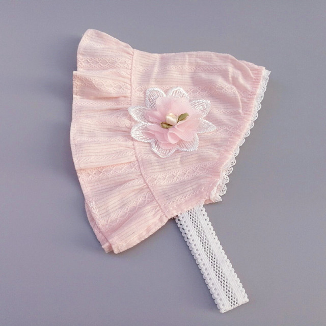 Bentita tip boneta - roses (culoare: roz, marime disponibila: 0-12 luni)