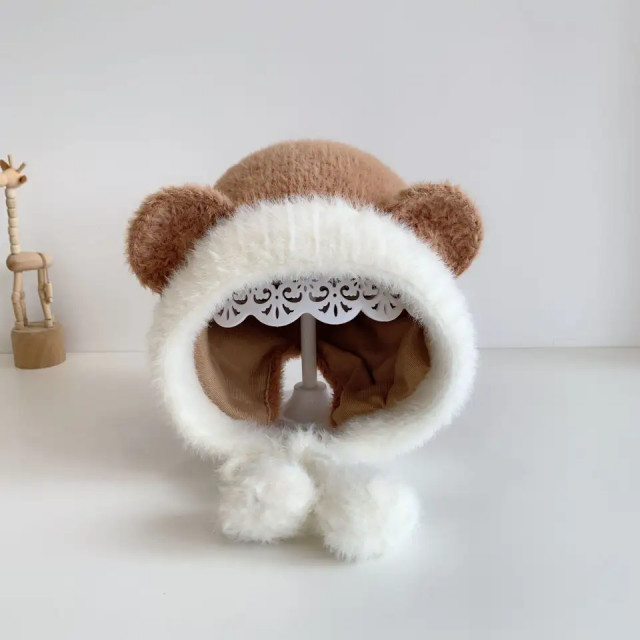 Caciulita maro pentru bebelusi - soft (marime disponibila: 9-12 luni (marimea