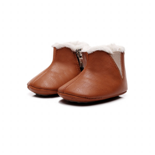 Cizmulite maro imblanite pentru bebelusi - simply (marime disponibila: 3-6 luni