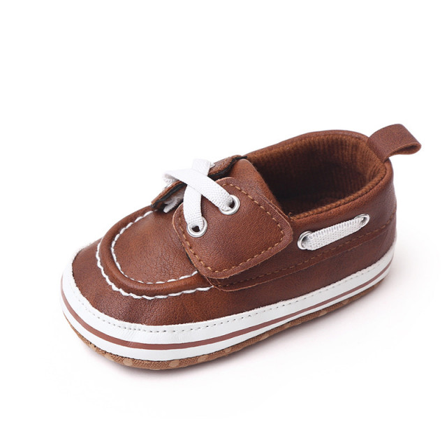 Pantofiori maro tip mocasini de ocazie (marime disponibila: 6-9 luni (marimea