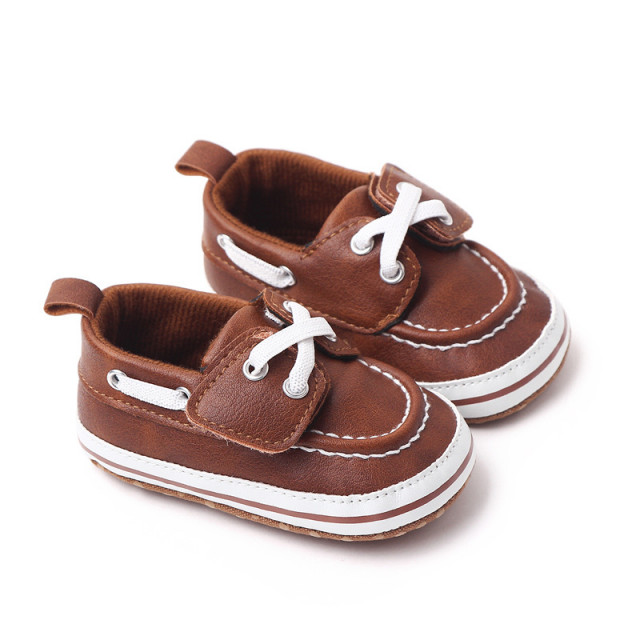 Pantofiori maro tip mocasini de ocazie (marime disponibila: 6-9 luni (marimea