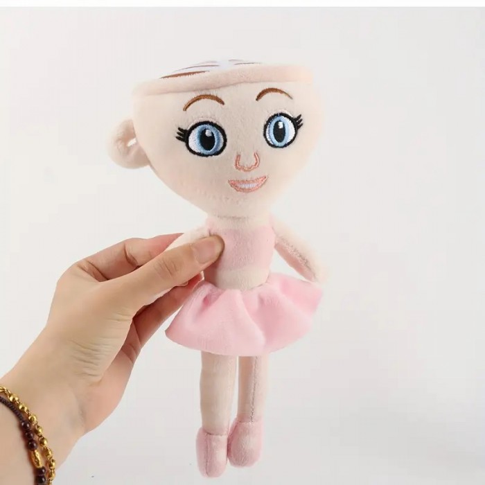 Set jucarie cappuccino assassino plus 28 cm si jucarie plus ballerina cappuccina 28 cm – personaj anime, moale, roz