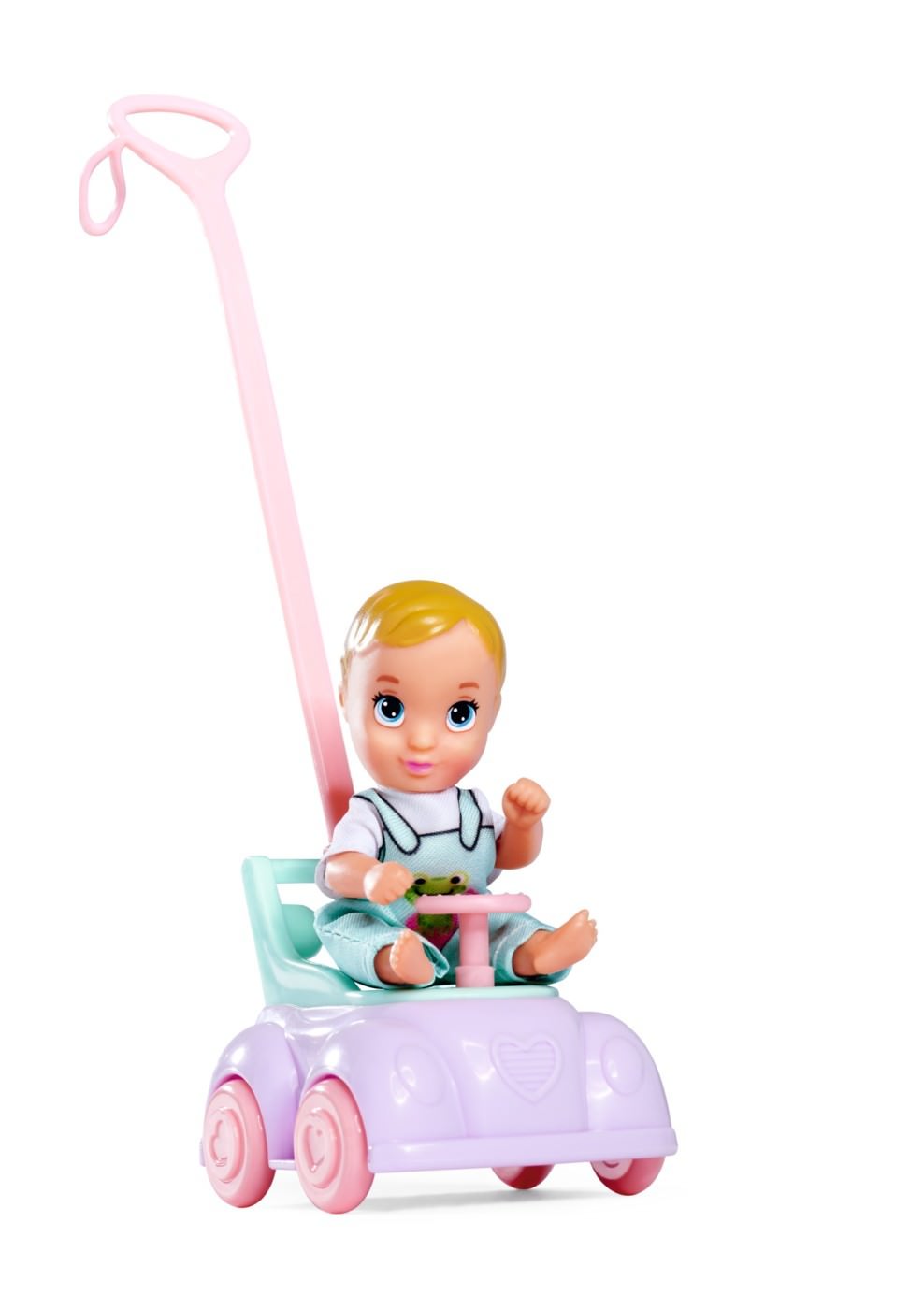 Papusa steffi cu bebelus, masinuta premergator si accesorii