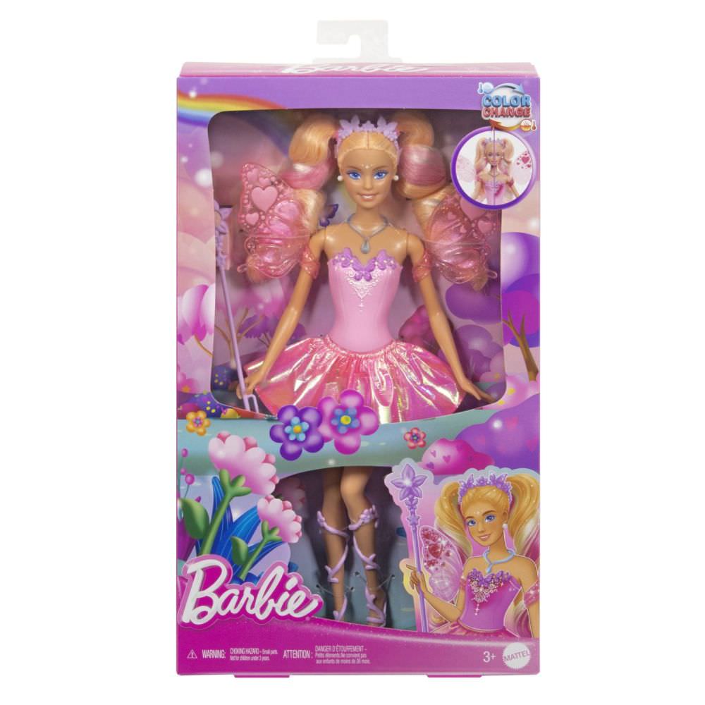 Papusa barbie color change zana magica cu par blond