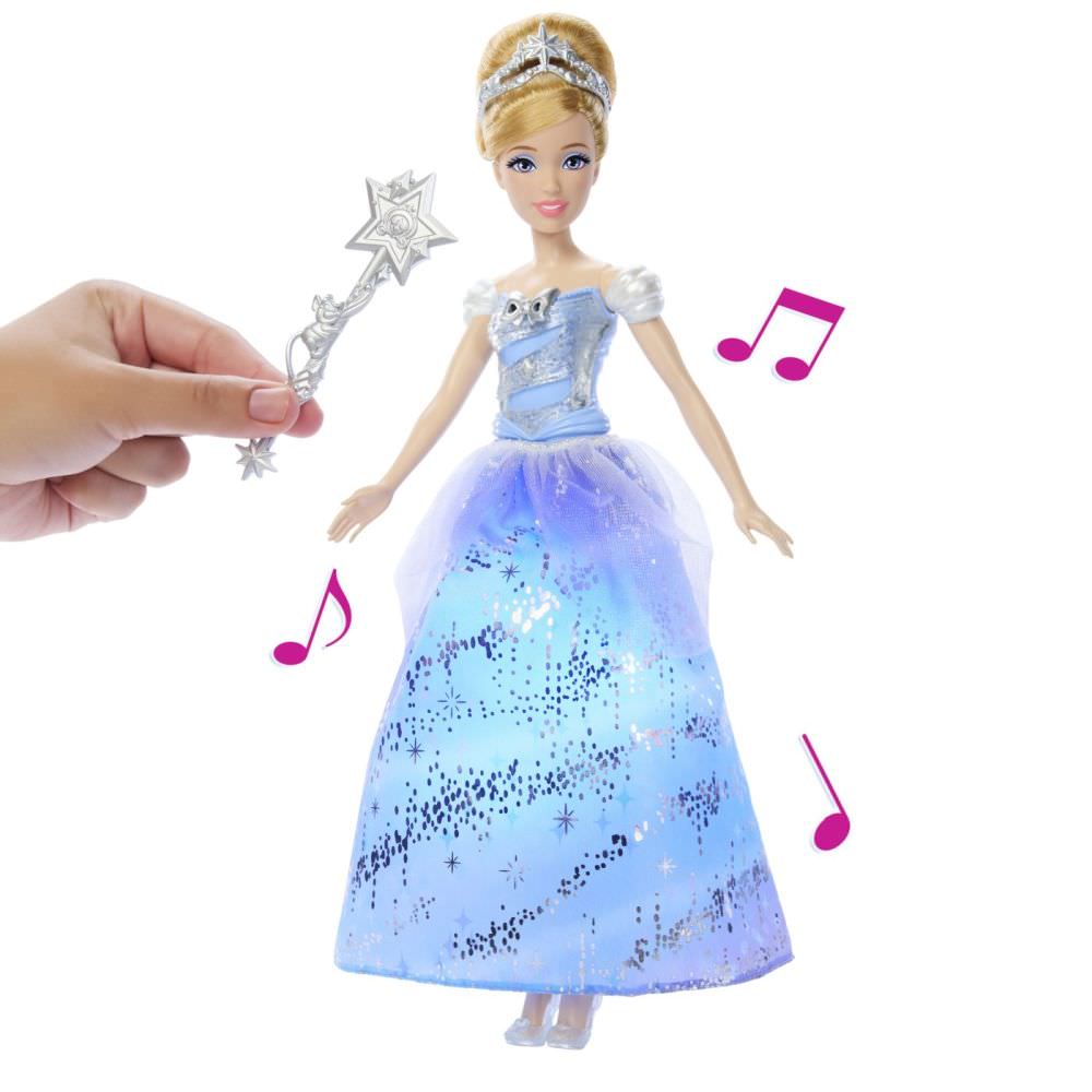 Papusa disney princess cenusareasa interactiva cu rochie luminoasa