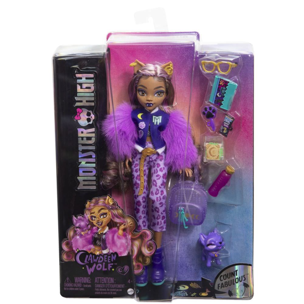 Papusa monster high clawdeen wolf si catelul crescent