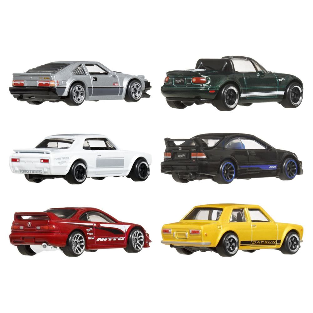 Set 6 masinute metalice hot wheels silver series tematica japoneza