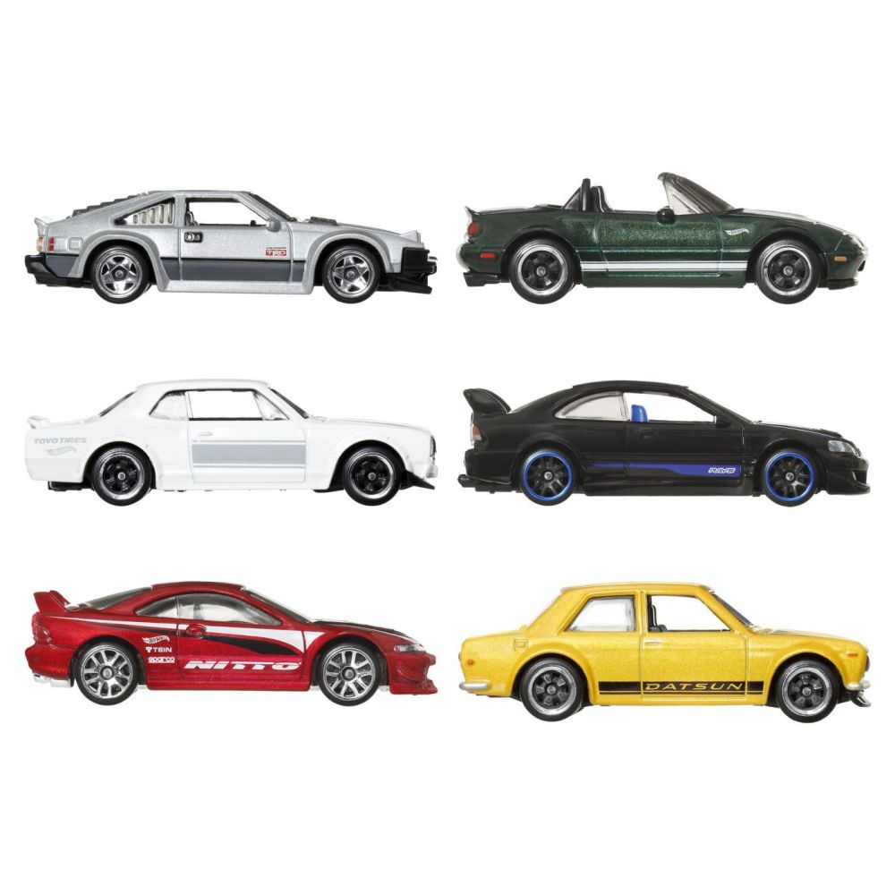 Set 6 masinute metalice hot wheels silver series tematica japoneza