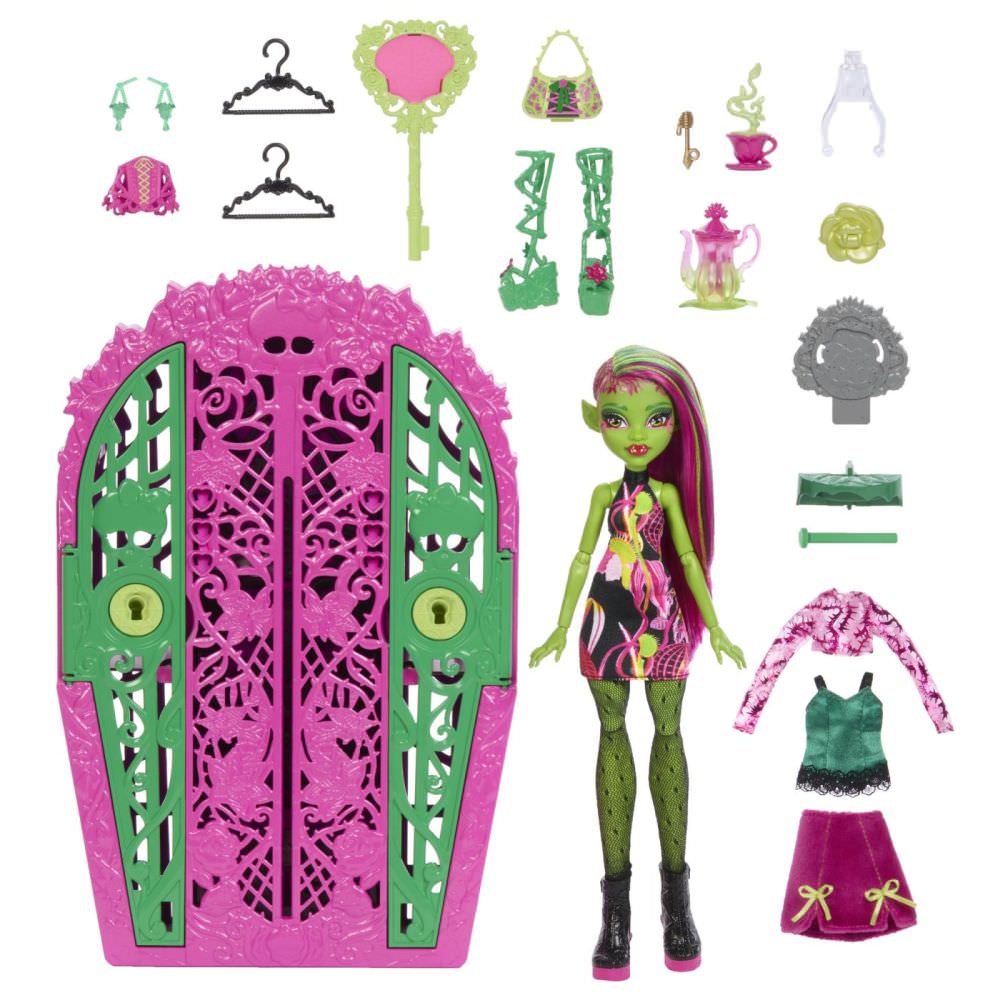Set de joaca monster high gradina de la miezul noptii cu papusa venus mcflytrap