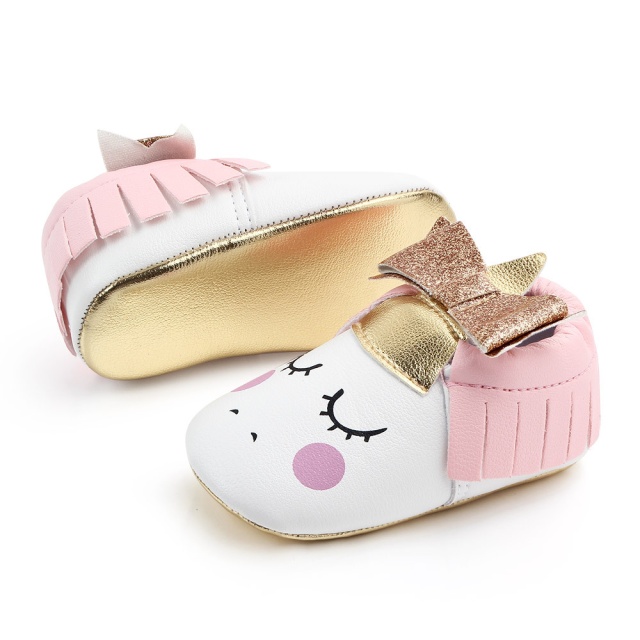 Pantofiori pentru bebelusi - unicorn (marime disponibila: 3-6 luni (marimea 18