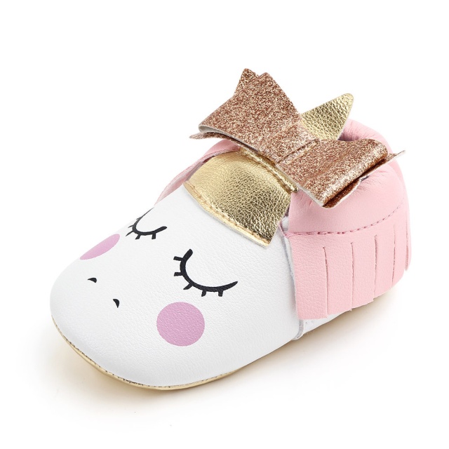Pantofiori pentru bebelusi - unicorn (marime disponibila: 3-6 luni (marimea 18