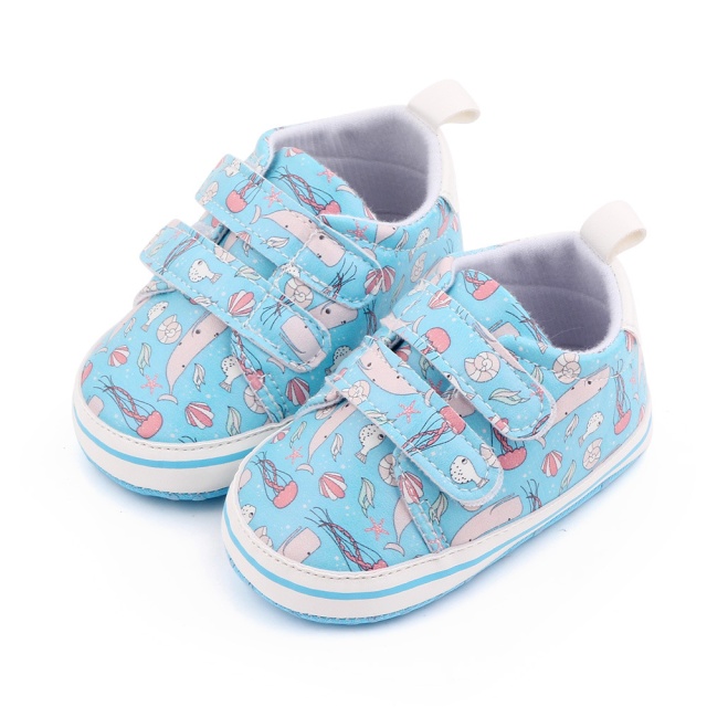 Pantofiori sport bebelusi - animalute marine (marime disponibila: 9-12 luni