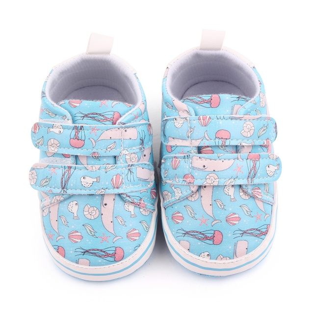 Pantofiori sport bebelusi - animalute marine (marime disponibila: 9-12 luni